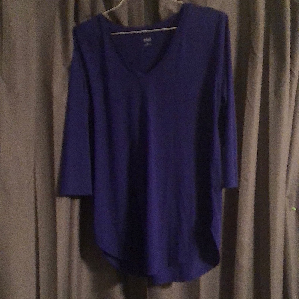 A.N.A indigo tunic with 3/4 sleeves